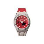 Часы Casio G-Shock Analog-Digital 2100 Series, арт. GA-2100-4A, красный/белый/серебро - фото