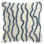 Декоративная наволочка с волнистым узором Tom Tailor, синий - фото