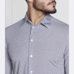 Рубашка узкого кроя Emporio Armani, синий - фото 4