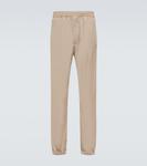 Шерстяные брюки Auralee, бежевый - фото