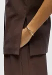 Приталенный жилет Object, Seal Brown - фото 4