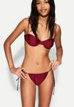 Низ бикини Bershka WITH TIES, Bordeaux - фото