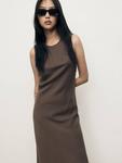 Бесподобное платье миди Cava без рукавов Mango, Brown - фото 2