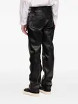 Кожаные брюки Helmut Lang, черный - фото 3