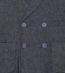 Двубортный джинсовый блейзер Il Gufo, синий - фото 2