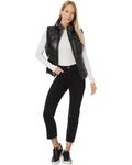 Утепленный жилет Levi's Faux Leather Puffer Vest, черный - фото 4