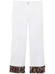 Укороченные брюки с бахромой PUCCI, белый - фото