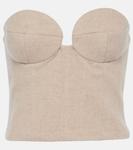 Кашемировое бюстье Magda Butrym, бежевый - фото