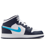 (GS) Air Jordan 1 Mid 'Obsidian White' - фото 6