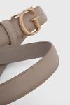 Кожаный ремень Guess, бежевый - фото 2