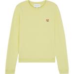 Свитшот с принтом Fox Head Maison Kitsune, желтый - фото
