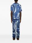 PUCCI спортивные брюки с принтом Marmo, синий - фото 4