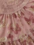Детское платье для вечеринки с металлизированными бабочками Monsoon, Pink - фото 4