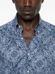 Brunello Cucinelli рубашка с принтом пейсли, синий - фото 5