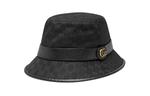 Бейсболка gg canvas bucket hat with double g 'black' Gucci, черный - фото 2