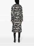 Alaïa тренч с зебровым принтом, черный - фото 4