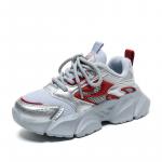 Противоскользящие и износостойкие дышащие кроссовки Rebound для детей Binary, серый/бордовый - фото