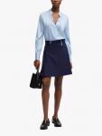 BOSS Barabi топ с шелковым богатым перекрестным бантом HUGO BOSS, Light Blue - фото 3