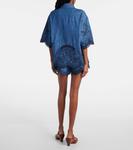 Джинсовая рубашка с вышивкой Coco Zimmermann, Railway Blue - фото 3