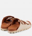 Холщовые сандалии Miu Miu, Naturale+ Brandy - фото 2