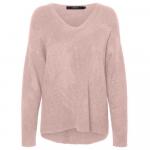 Свитер Vero Moda Crew Lefile V-Neck, розовый - фото 3