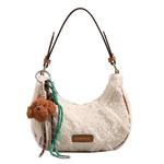 PAYOT Плюшевая наплечная сумка, Ecru - фото 4