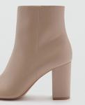 Женские ботильоны на блочном каблуке MANGO, Ecru - фото 3