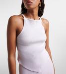 Майка из ребристой ткани с логотипом Courrèges, Mist - фото 5