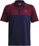 Under Armour Performance 3.0 Colorblock мужская поло, Midnight Navy/Maroon - фото 4