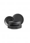 Набор тарелок MäSer Essential из керамики, черный - фото