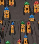 Платье bloodhound из хлопкового джерси Mini Rodini, серый - фото 3