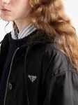 Парка с капюшоном и логотипом Prada, черный - фото 6