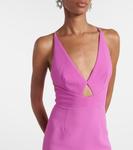 Платье макси Milly из крепа с вырезами Solace London, розовый - фото 4