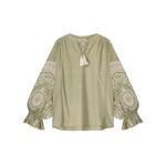 Топ с вышитыми рукавами в зеленом цвете summum - фото 3