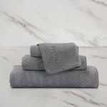 Полотенце Frette однотонное с логотипом 30x30, серый - фото