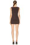 Платье мини Norma Kamali Sleeveless Pickleball, цвет Chocolate - фото 3