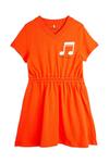 Детское хлопковое платье Note Mini Rodini, оранжевый - фото 2