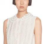 Женский топ MIU MIU, белый - фото 7