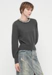 Джемпер VILA VIALICE BLING PULLOVER, Dark Grey Melange/Mottled Dark Grey - фото 4