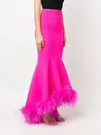 Расклешенная юбка с перьями STYLAND, розовый - фото 3