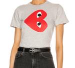 Футболка side logo tee 'grey' Comme Des Garcons Play, серый - фото 2