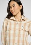 Блуза Lee Button-down blouse, Khaki Plaid/Brown - фото 4