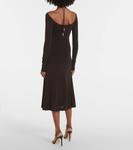 Платье миди с открытыми плечами Ferragamo, цвет expresso - фото 3