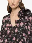 Платье мини с цветочным принтом NISSA, черный - фото 7