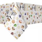 Прямоугольная скатерть, 100% полиэстер, 60х84 дюйма, канделябр с рисунком. - фото