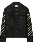 Off-White джинсовая куртка Arrow, черный - фото