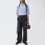 ADER ERROR Рубашка Unisex Blue Square Collar Moderate Straight Fit - фото 7