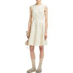 Цветочное вышитое миди-платье Moncler, белый - фото 5