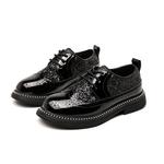 Детские кожаные туфли Kids Low-top Black Purr Than Babe, черный - фото 4