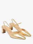 Эластичные кожаные туфли Ellonby Russell & Bromley, Gold - фото 2